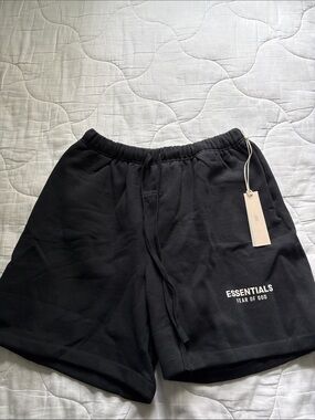 Essentials Men’s Black Athletic Shorts